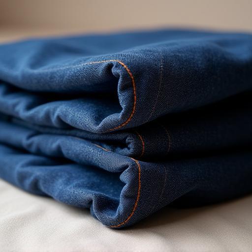 Stack of Japanese selvedge denim